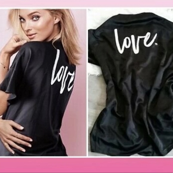 Victoria’s Secret Satin Black Kimono Robe - Picture 4 of 5